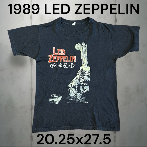 1989 LED ZEPPELIN Hermit Stairway To Heaven vintage large black double stitched - Picture 1 of 5